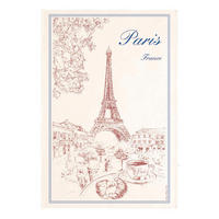 GESCHIRRTUCH Paris Tour Eiffel ekrü 72 x 48 cm - Weiß, Textil (48/72cm) - Winkler