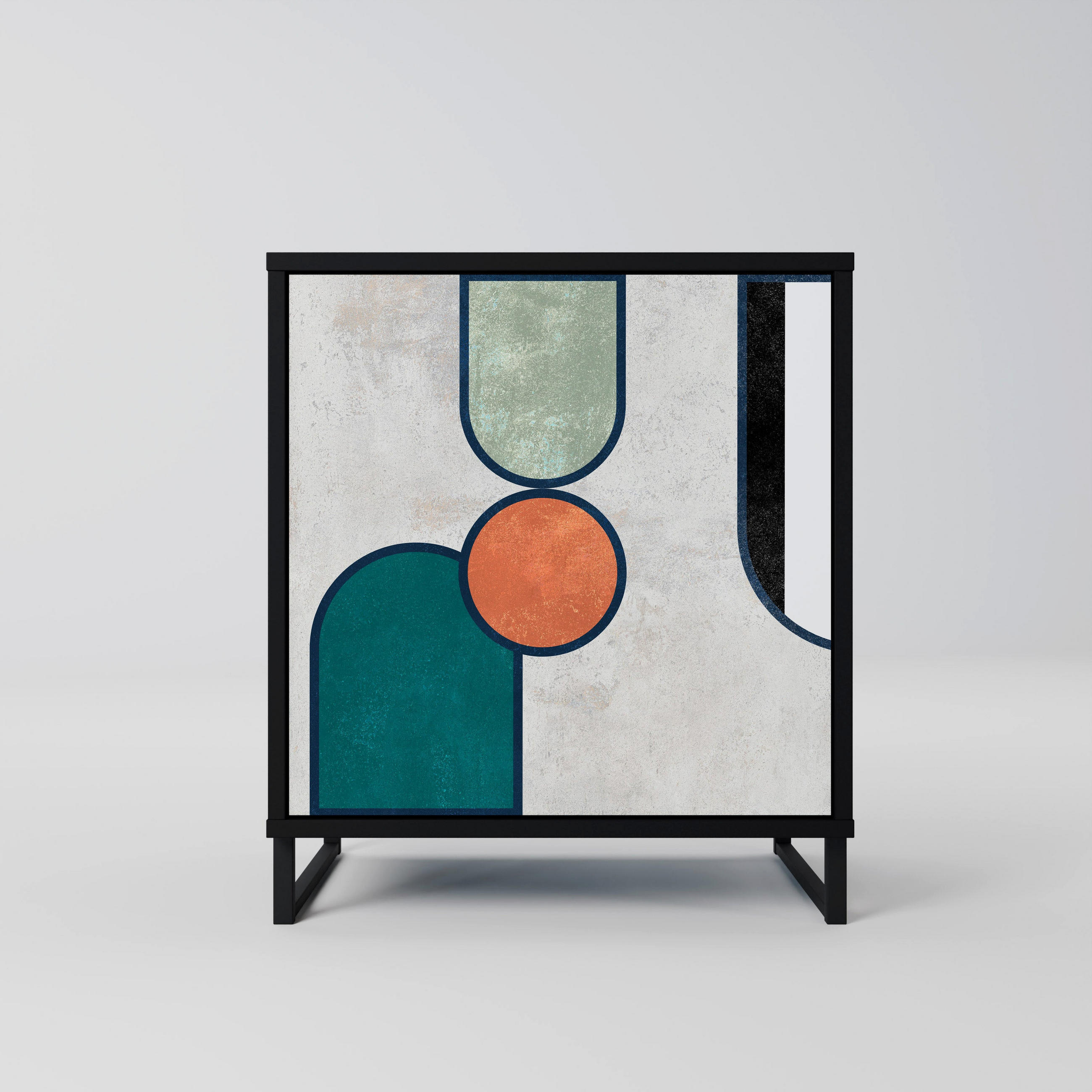 SpaceRebels Sideboard Schwarz 57.5x67.5x42 cm