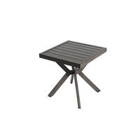 GARTEN BEISTELLTISCH Aluminium Dunkelgrau - Grau, Metall (45/45/47cm) - ComfortXL