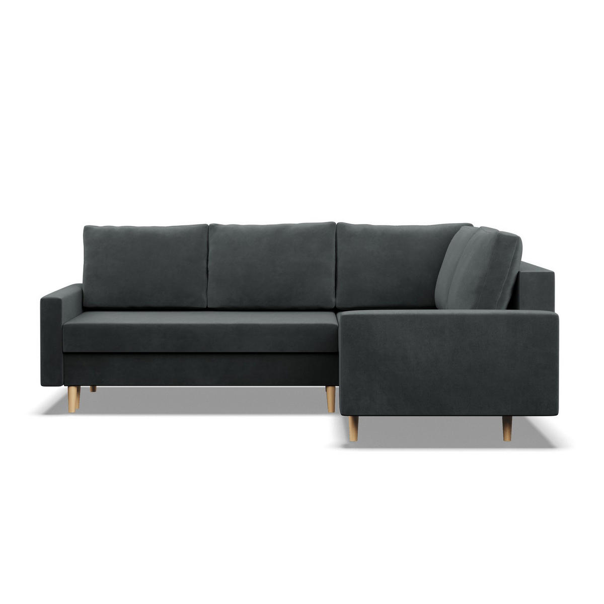 ECKSOFA LINKS MIT SCHLAFFUNKTION BLANK, Dunkelgrau - Grau, Textil (223/175cm) - Mebligo