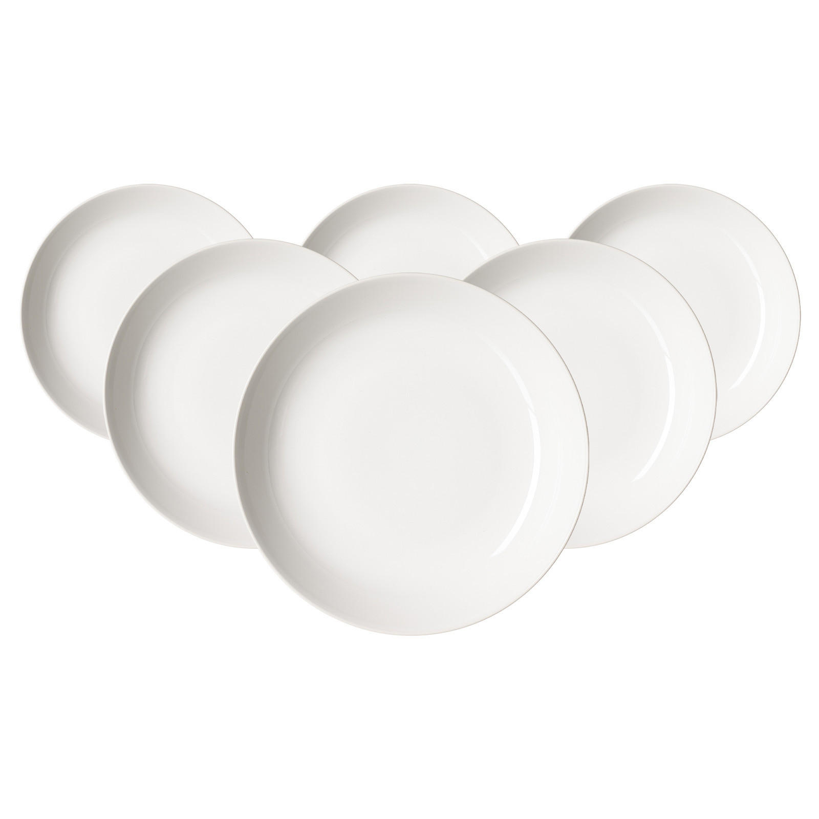SUPPENTELLER Volos weiß ø 23 cm 6er Set - Weiß, Keramik (23cm) - Ritzenhoff Breker