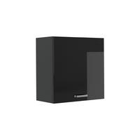 HÄNGESCHRANK R-Line, Schwarz Hochglanz/Anthrazit, 60 cm mit 1 Tür - Schwarz Hochglanz/Anthrazit, Holzwerkstoff (60/60/31cm) - Vicco