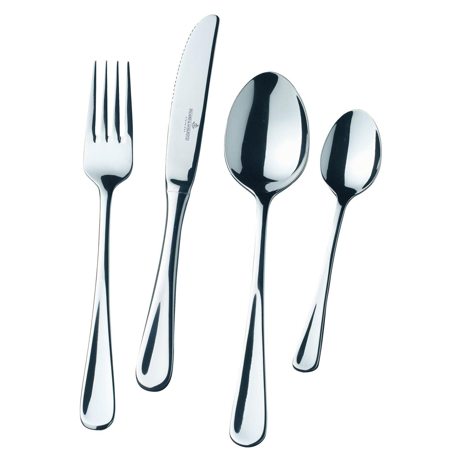 TAFELBESTECK Casino silber 24er Set - Silberfarben, Metall - Picard & Wielpütz