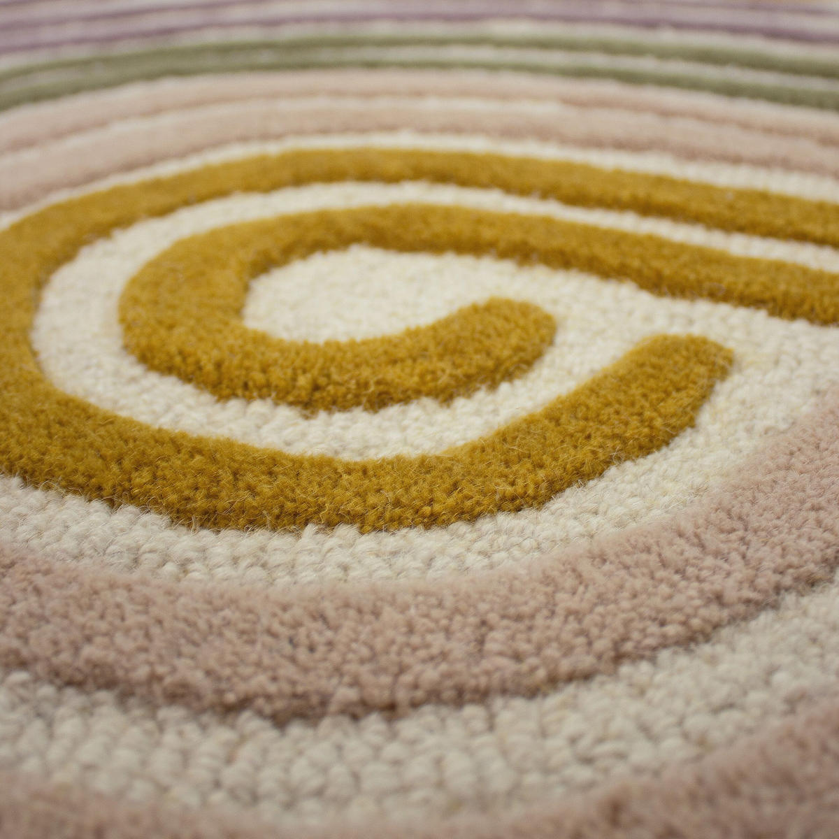 WOLLTEPPICH SOAR, abstrakt, Grün, 160 x 230 cm - Beige, Textil (230/160cm) - KADIMA DESIGN