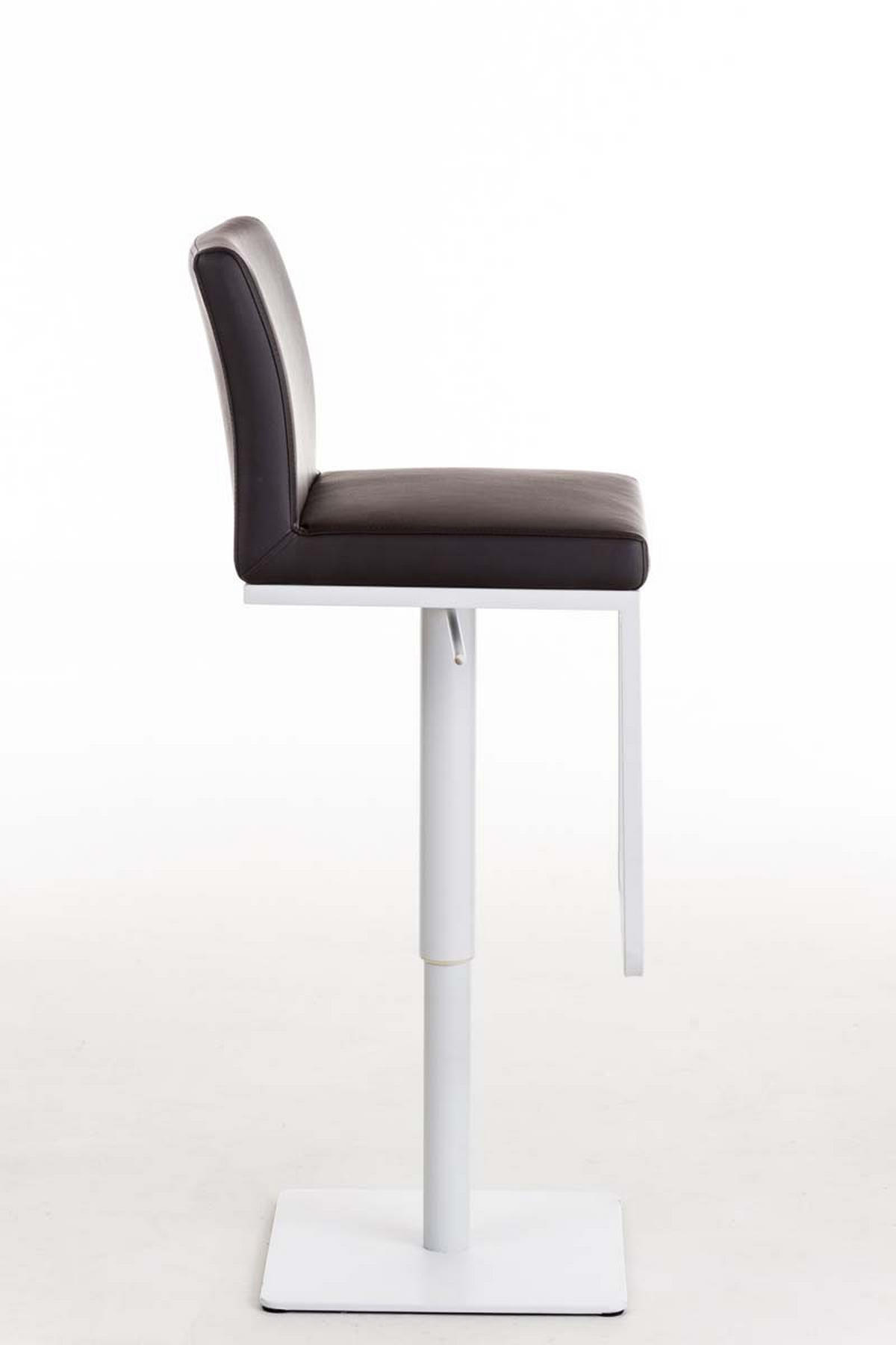 BARHOCKER Lederlook Braun - Weiß/Braun, Textil/Metall (42/86/44cm) - CLP