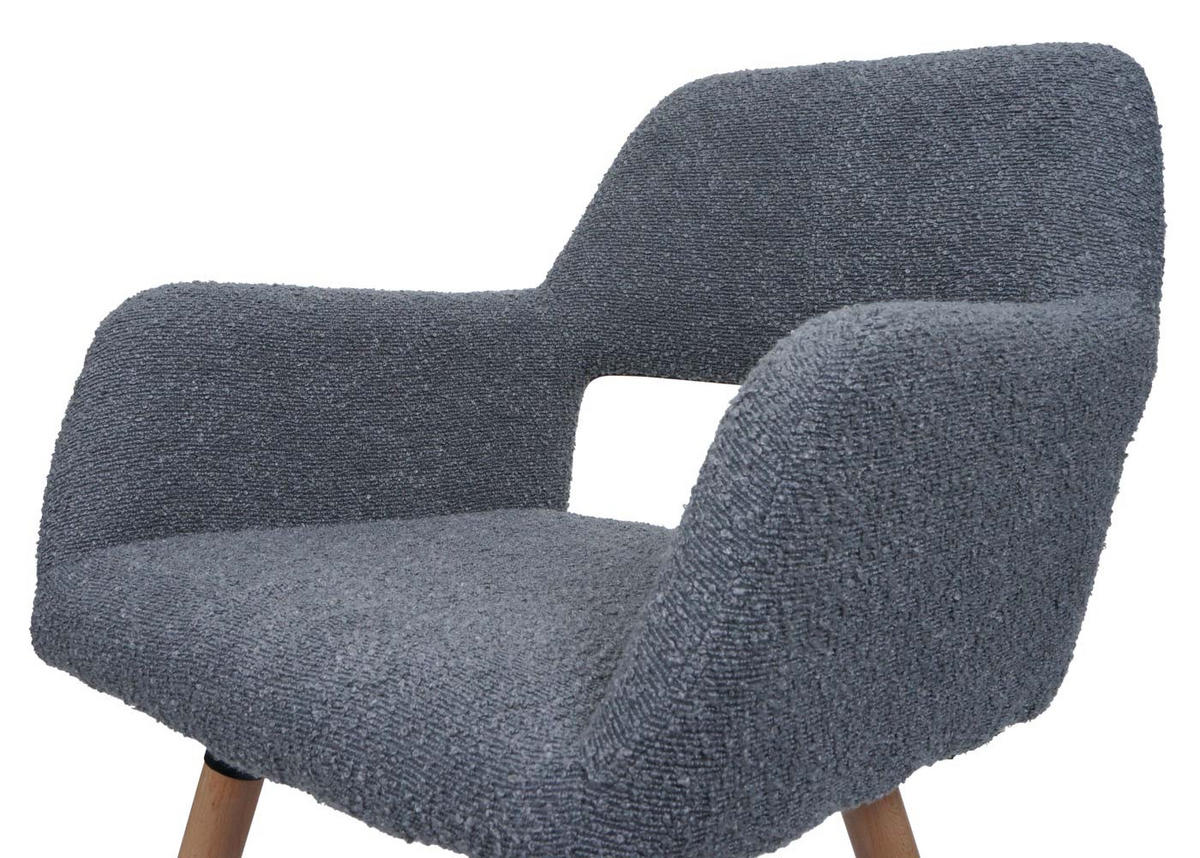 ESSZIMMERSTUHL Anthrazit - Dunkelgrau/Anthrazit, Textil (56/80/53cm) - MCW