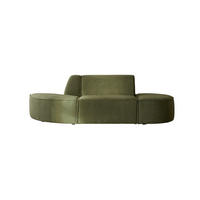 SOFA Dario Grün aus Stoff - Grün, Textil (247/75/93cm) - Tikamoon