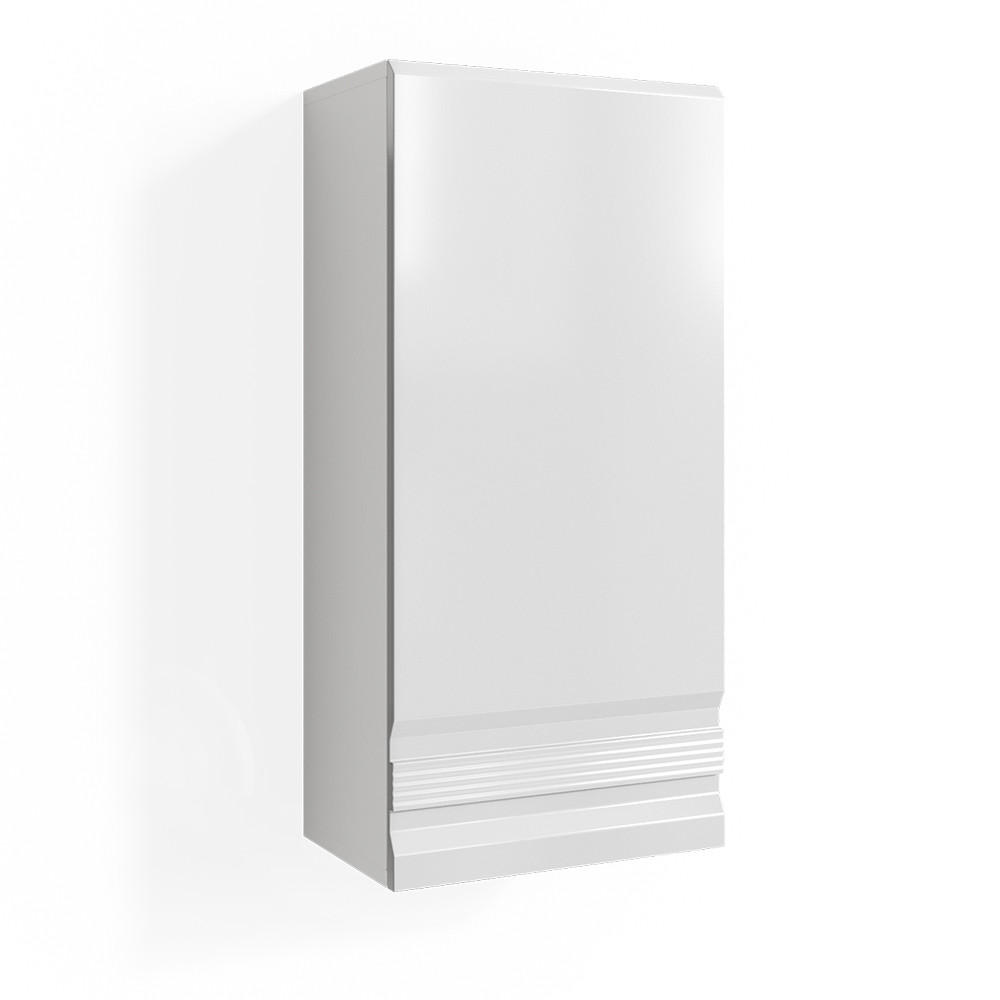 BADSCHRANK Fredd Weiß 77 x 36.4 cm - Weiß Hochglanz/Weiß, Holzwerkstoff (77/36.4/23.5cm) - Vicco