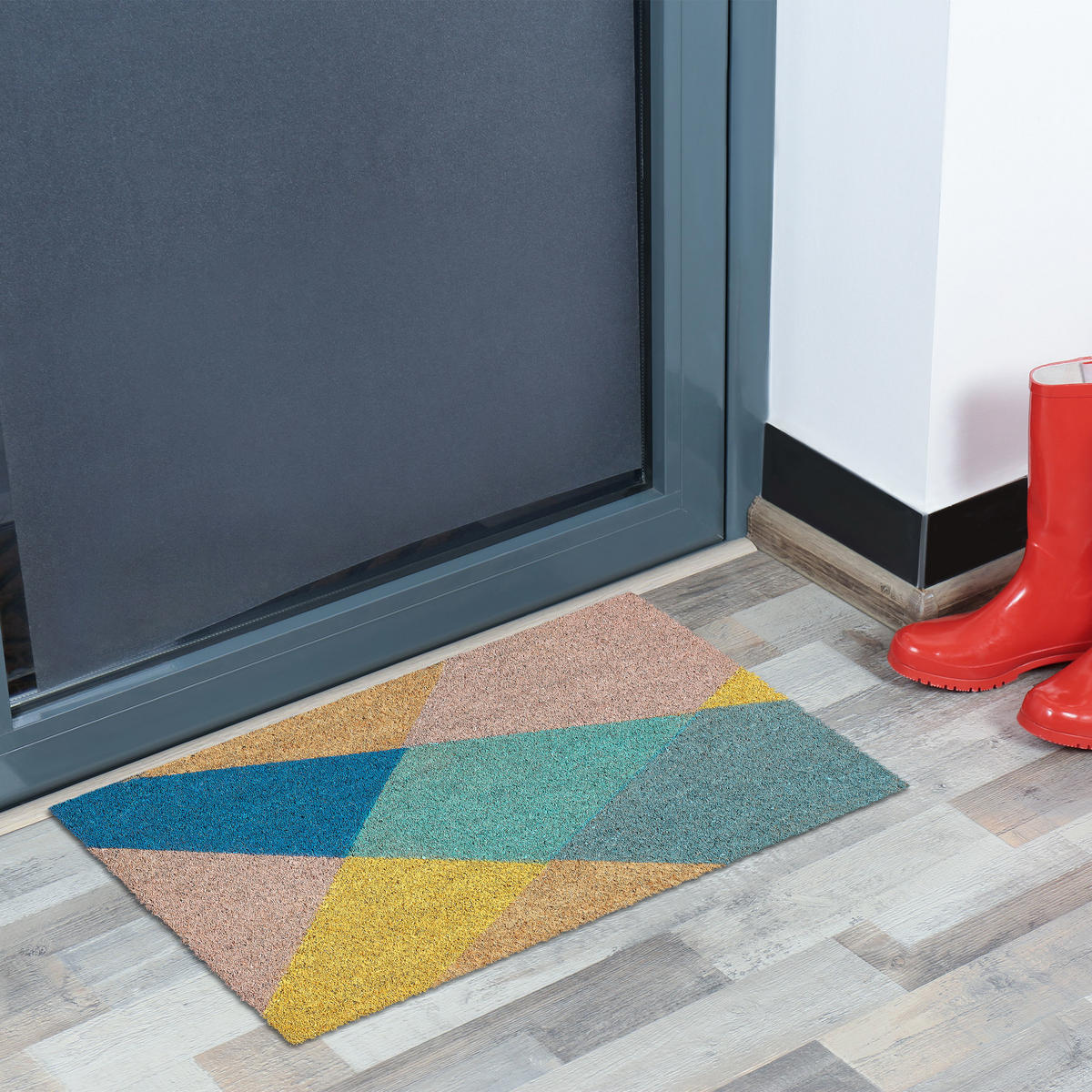 FUSSMATTE - Multicolor, Kunststoff/Textil (60/40cm) - Relaxdays