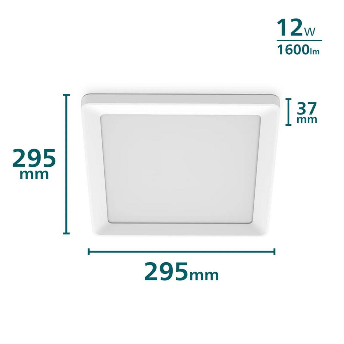 DECKENLEUCHTE SceneSwitch Weiß - Weiß, Kunststoff (29.5/29.5/3.7cm) - Philips