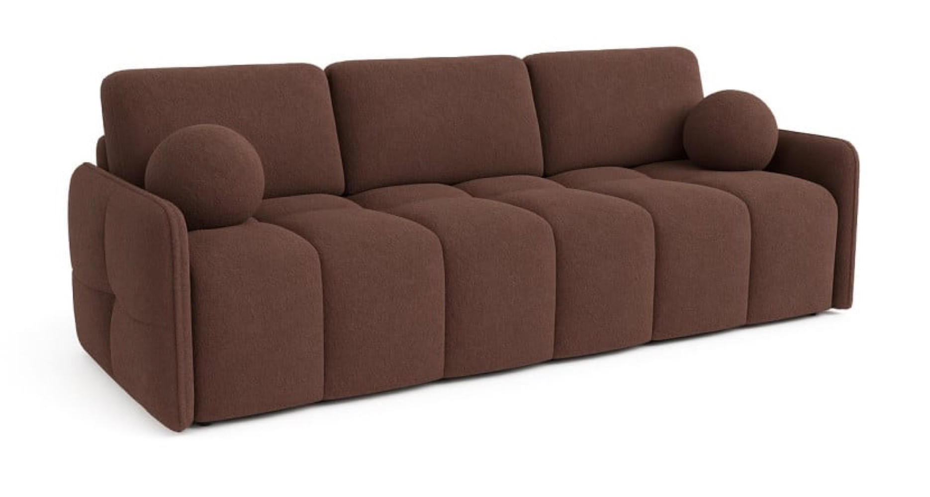 SOFA Ziegelrot EMILI Schlaffunktion Abriamo - Orange, Textil (212/95/90cm) - Sepro Meble