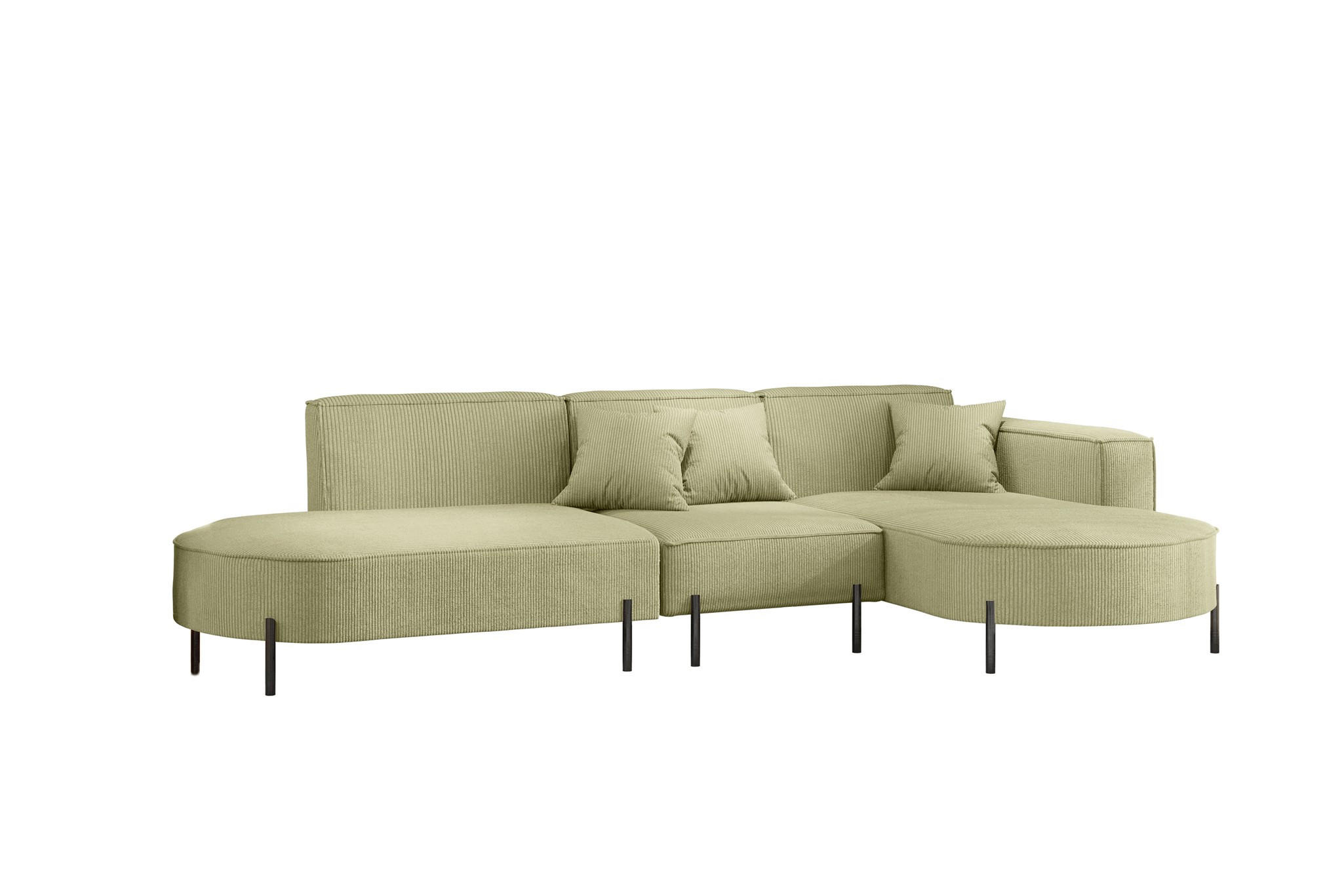 ECKSOFA Valencia - Opal, Holzwerkstoff/Textil (321/165cm) - Fun Möbel