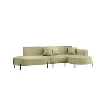 ECKSOFA Valencia - Opal, Holzwerkstoff/Textil (321/165cm) - Fun Möbel