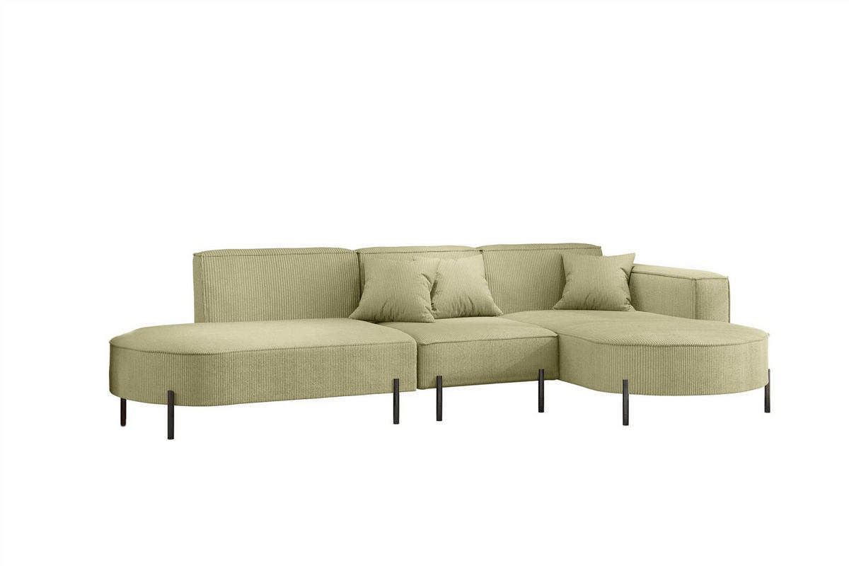 ECKSOFA Valencia - Opal, Holzwerkstoff/Textil (321/165cm) - Fun Möbel