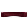 ECKSOFA Samt Stoff Rot - Bordeaux/Rot, Kunststoff/Textil (318/318cm) - Makamii