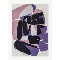 TEPPICH modern Flachgewebe ROCKY Lila 240 x 340 cm - Lila, Textil (240/340cm) - Novatrend