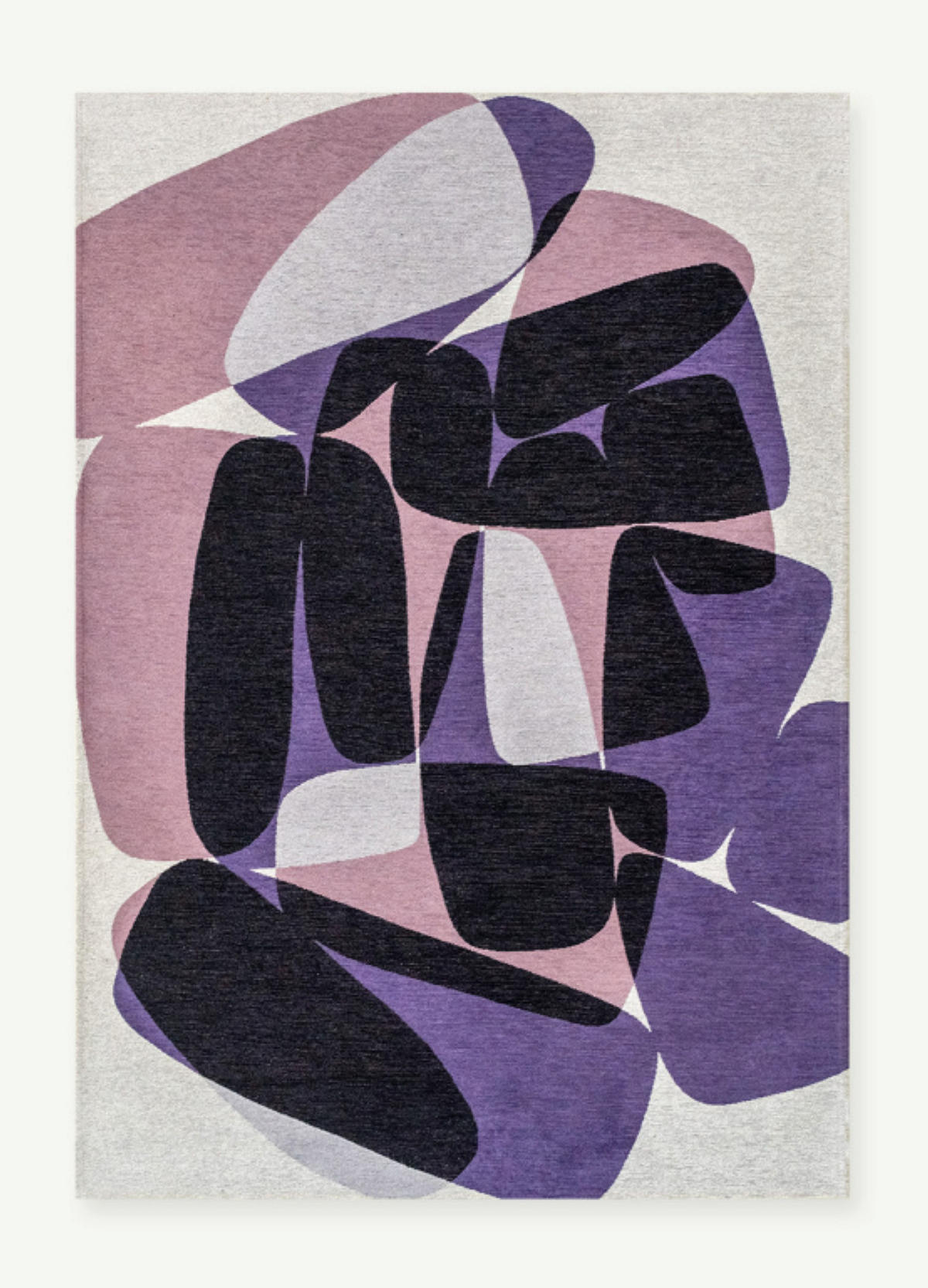 TEPPICH modern Flachgewebe ROCKY Lila 240 x 340 cm - Lila, Textil (240/340cm) - Novatrend