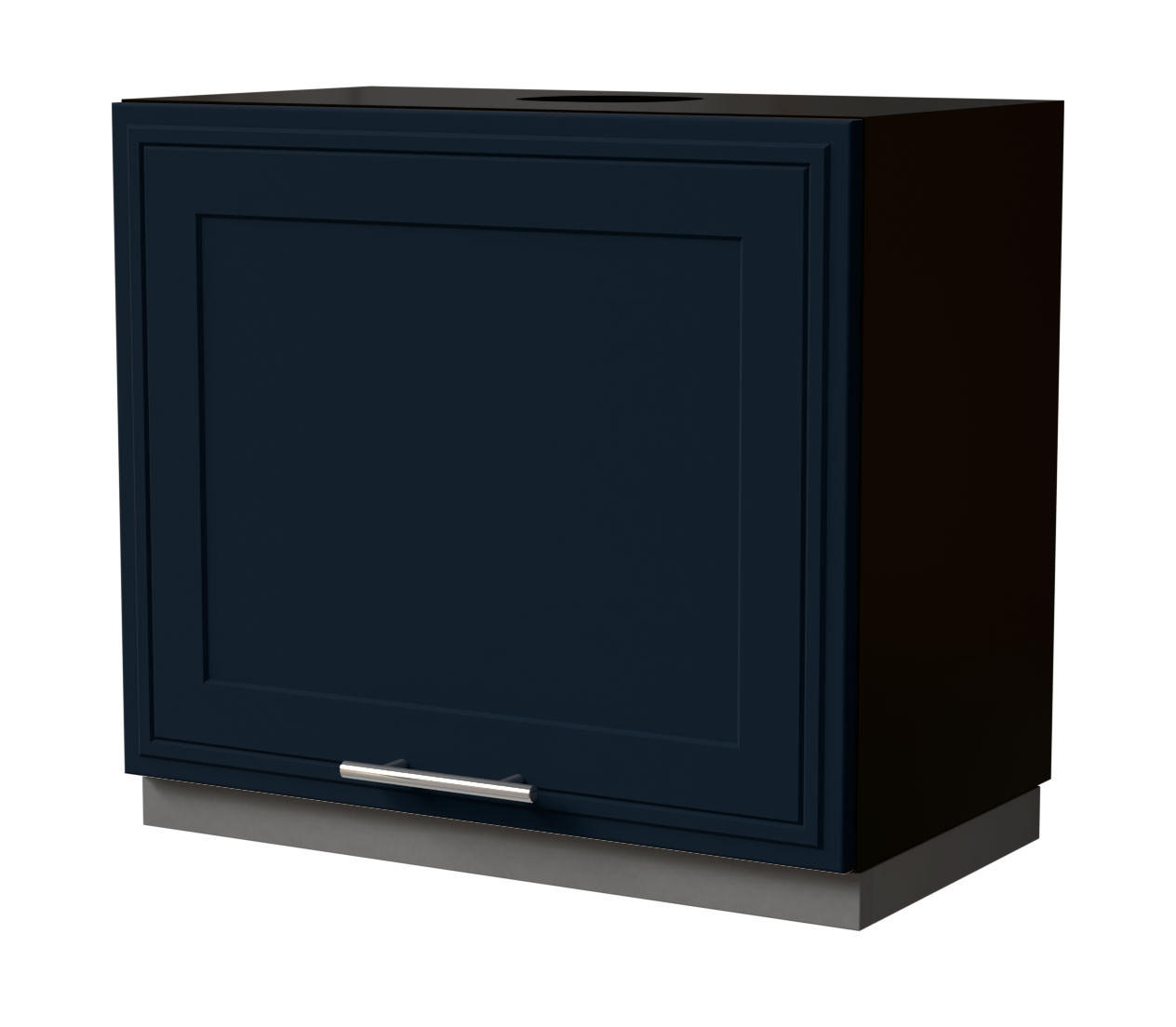 WRASENSCHRANK Salo W8/60 Schwarz / Indigo Matt 60 / 32,5 / 50cm - Schwarz/Dunkelblau, Holz/Holzwerkstoff (60/50/32.5cm) - Feldmann-Wohnen