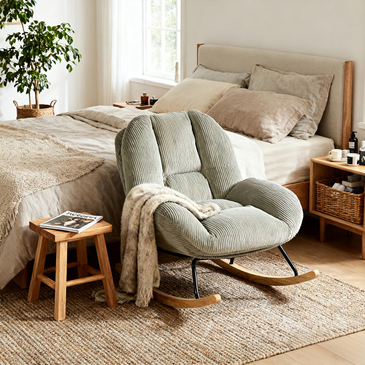 SESSEL, höhenverstellbar, drehbar, mit Neigefunktion, Cordbezug, Grau - Grau, Textil (79/84/111cm) - Meubles Cosy