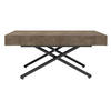 COUCH-/ESSTISCH Sanna X Chicago Concrete dunkelgrau 120 - 200 / 80 / 27 - 80cm - Dunkelgrau/Schwarz, Holz/Holzwerkstoff (80/120/27cm) - Feldmann-Wohnen