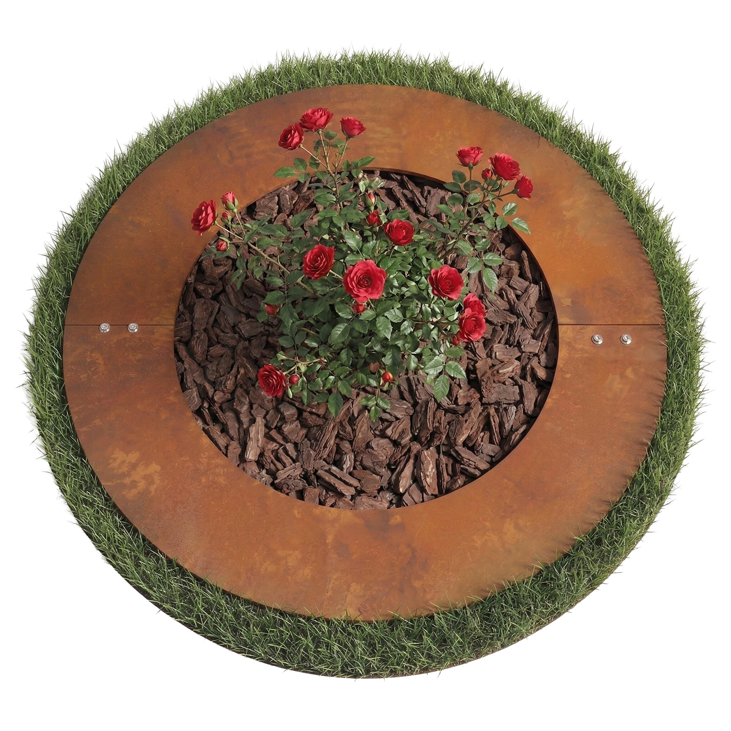 TRÄDRING rostbrun cortenstål 50 cm - Kopparfärgad, Metall (50/0.2/50cm) - Relaxdays
