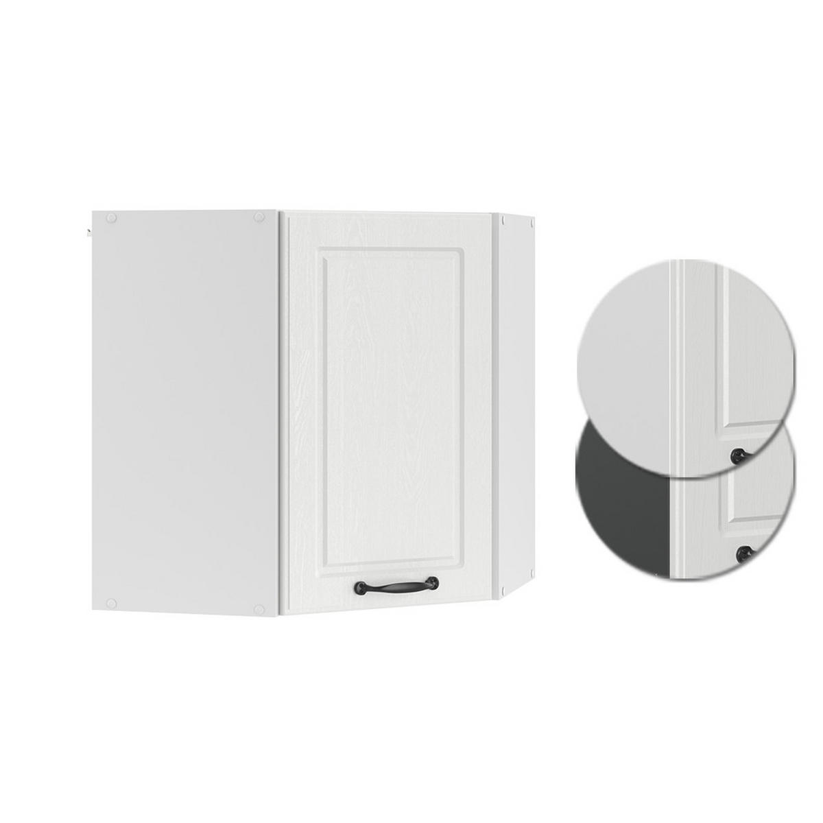 ECKHÄNGESCHRANK R-Line Weiß Landhaus 57 cm - Weiß, Holzwerkstoff (57/60/34.1cm) - Vicco