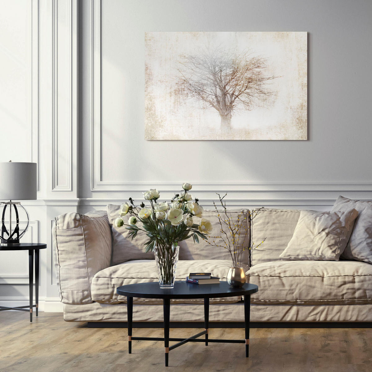 LEINWANDBILD Baum 90x60 cm - Multicolor, Holz (90/60cm) - LUMASOUL