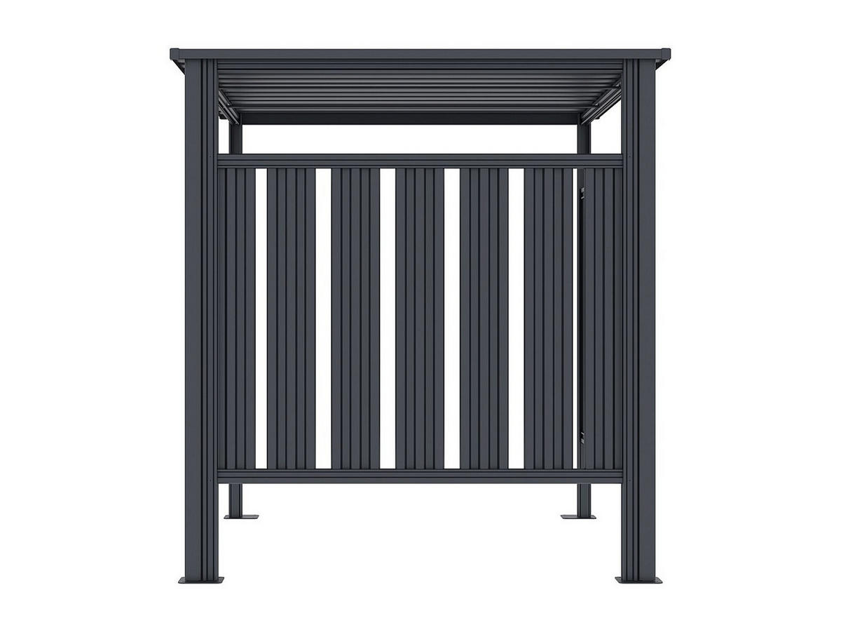 FAHRRADBOX - 170 cm x 196 cm - metall - anthrazitgrau Coperno - Anthrazit, Metall (170/210/196cm) - Vente-Unique