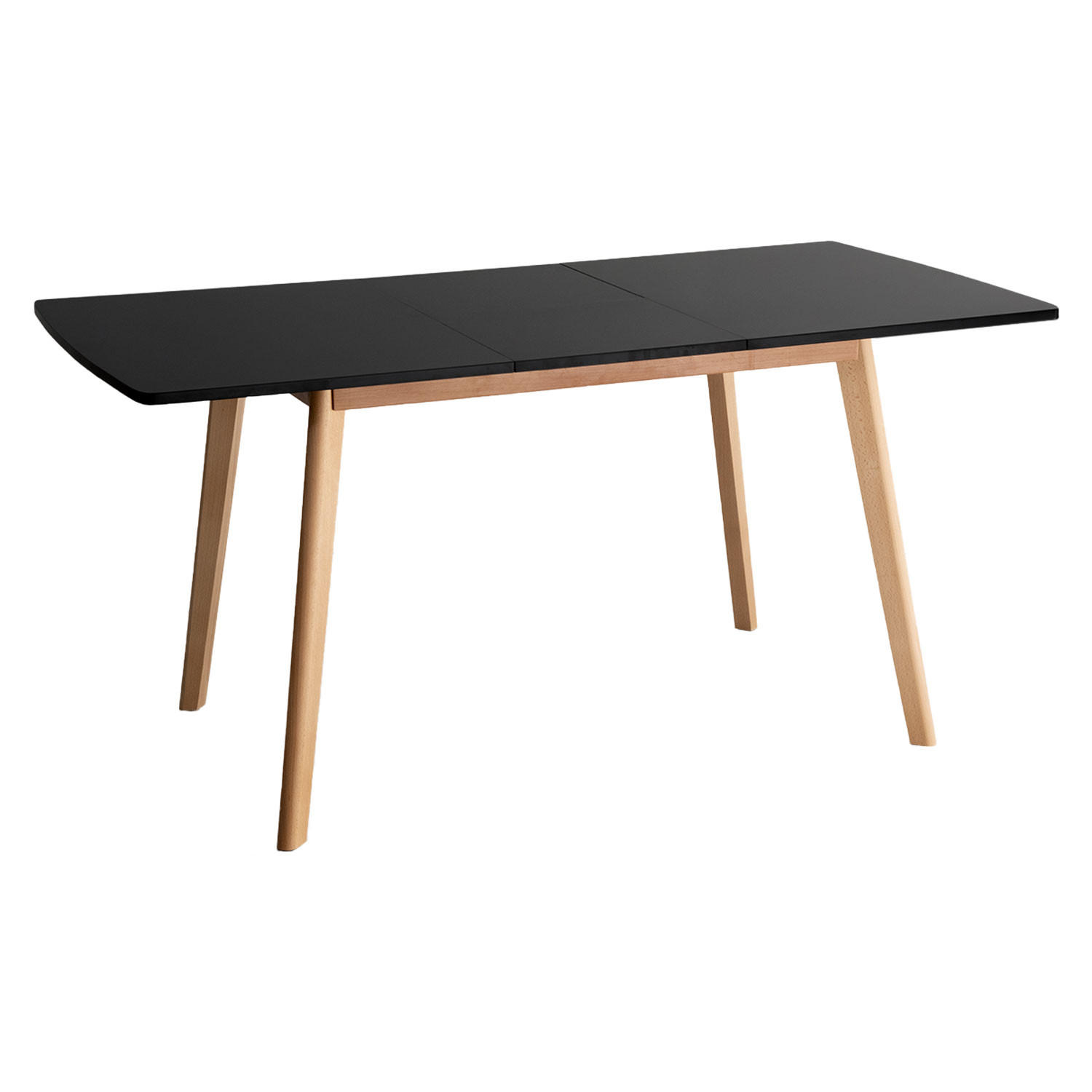 TISCH Helga Schwarz 120/160 cm - Schwarz, Holzwerkstoff (160/80/75cm) - Happy Garden
