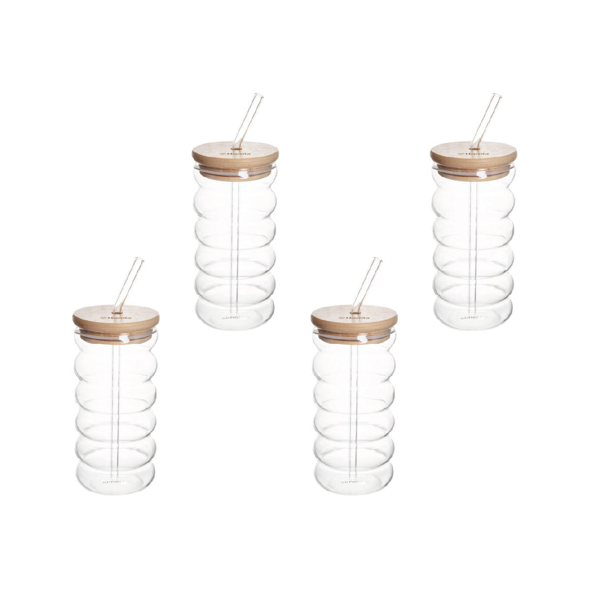 GLÄSERSET Bubbly Summer 0,45 l 4er-Set - Transparent, Glas (0.45L) - Homla