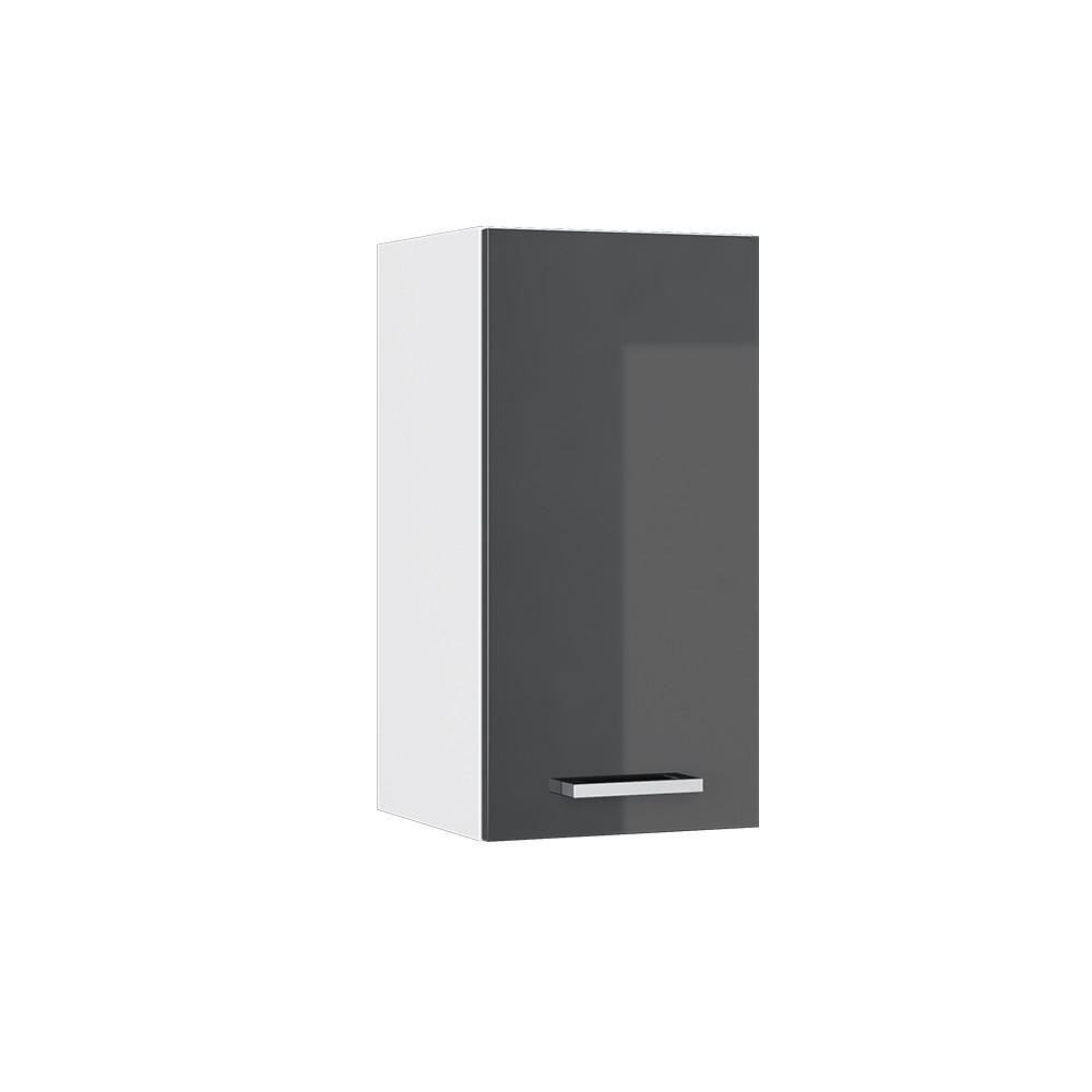HÄNGESCHRANK R-Line Anthrazit Hochglanz 30 cm - Schwarz Hochglanz/Anthrazit, Holzwerkstoff (30/60/31cm) - Vicco