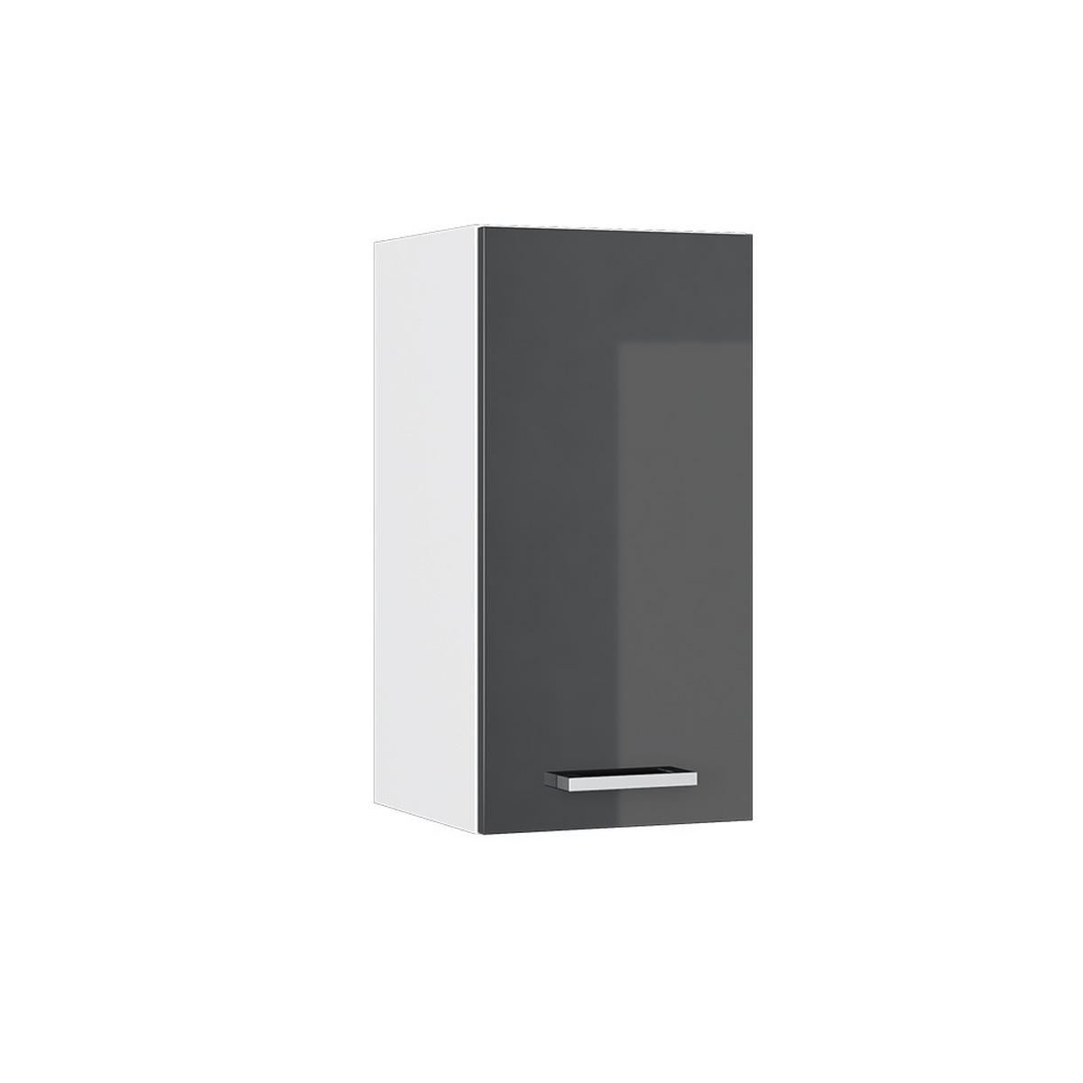 HÄNGESCHRANK R-Line Anthrazit Hochglanz 30 cm - Schwarz Hochglanz/Anthrazit, Holzwerkstoff (30/60/31cm) - Vicco