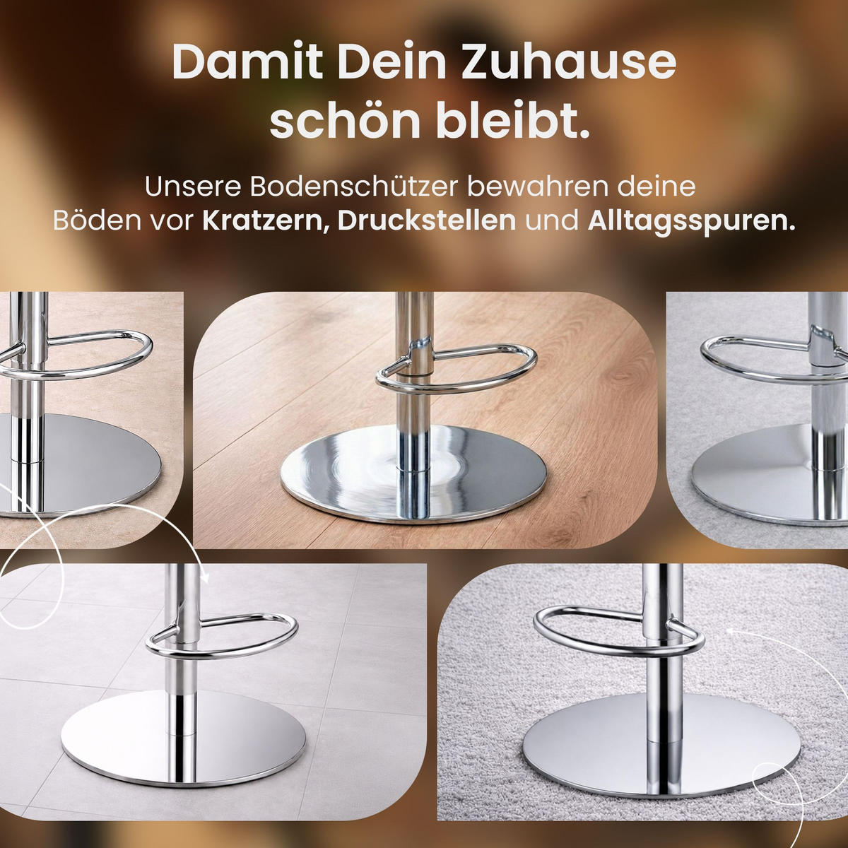 BARHOCKER 2 Stoff Lila - Chromfarben/Lila, Textil/Metall (47/83/48cm) - CLP