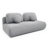 SCHLAFSOFA OTO, Sofa mit Schlaffunktion und Bettkasten, Farbe: Grau, Velourstoff - Grau, Textil (206/90/92cm) - Sepro Meble