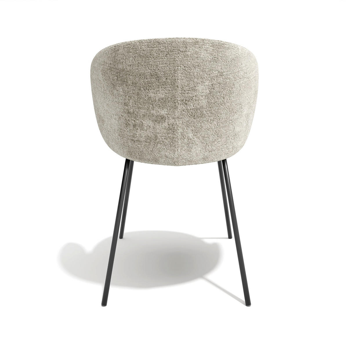 ESSZIMMERSTUHL Texturierter Samt Taupe 53.5cm - Taupe, Textil (53.5/75/54cm) - Sia Home