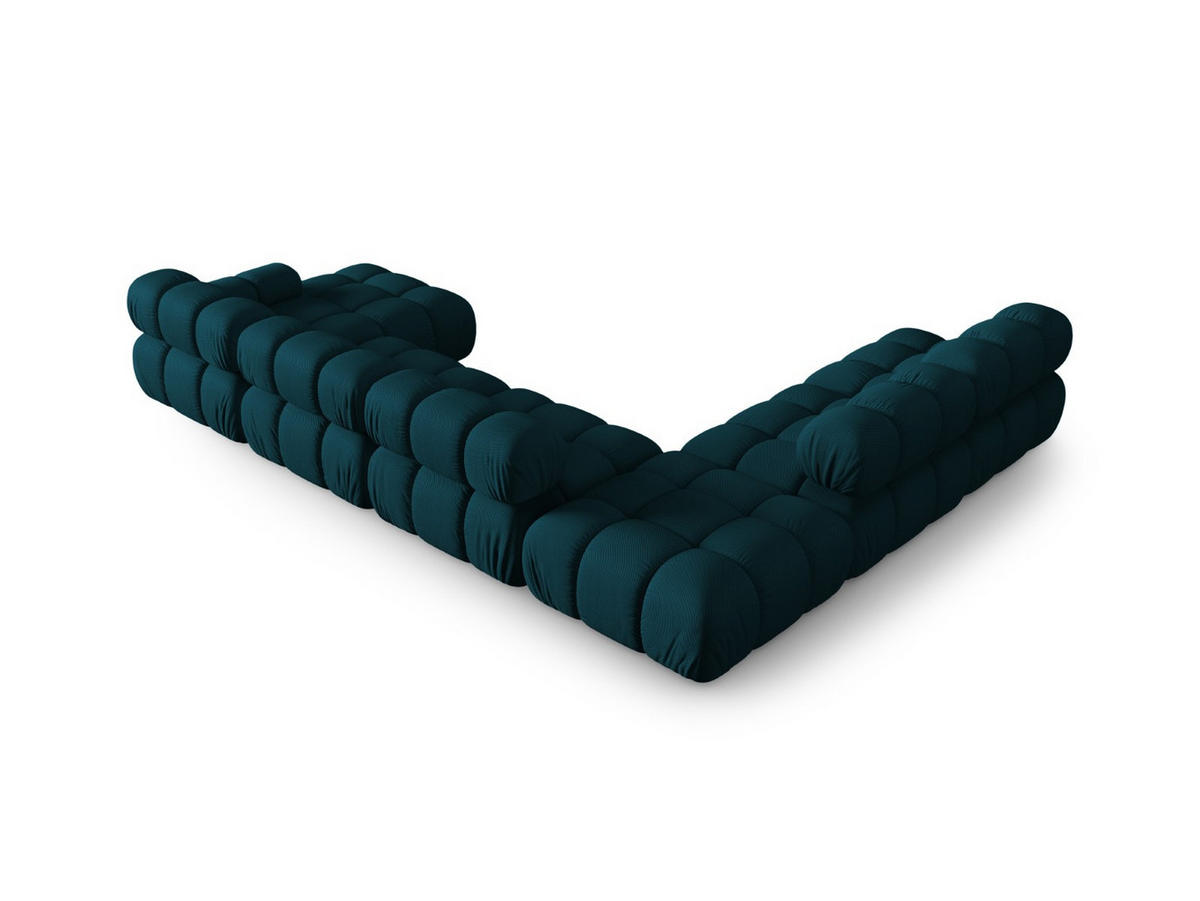 PANORAMASOFA modular links Bellis aus 3D-Stoff marineblau 7 Sitzplätze - Blau, Textil (282/70/376cm) - Micadoni