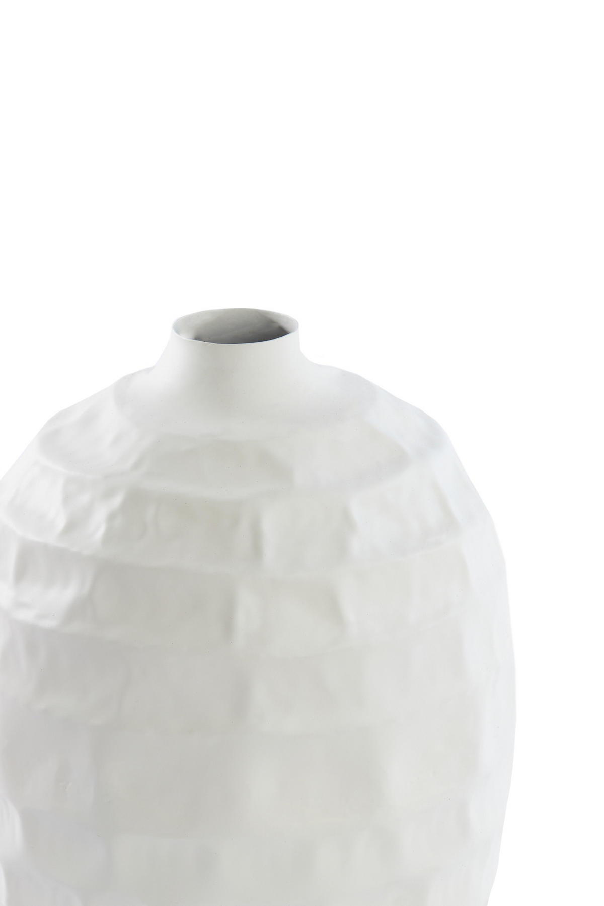 VASE Tariva Weiß Ø20/30 cm - Weiß, Metall (30cm) - Light & Living