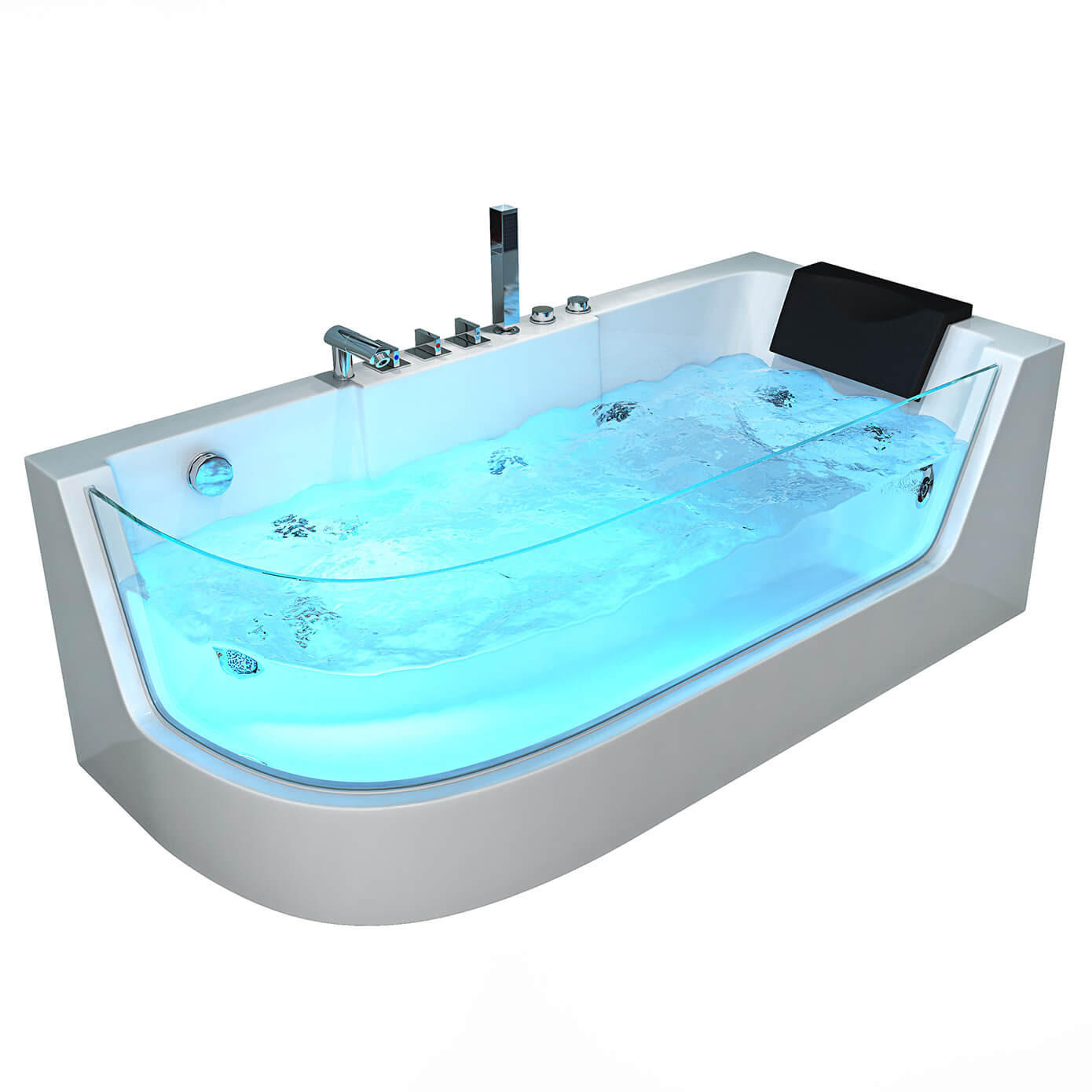 WHIRLPOOL CARICA - Links - Weiß, Keramik (170/59/80cm) - Home Deluxe