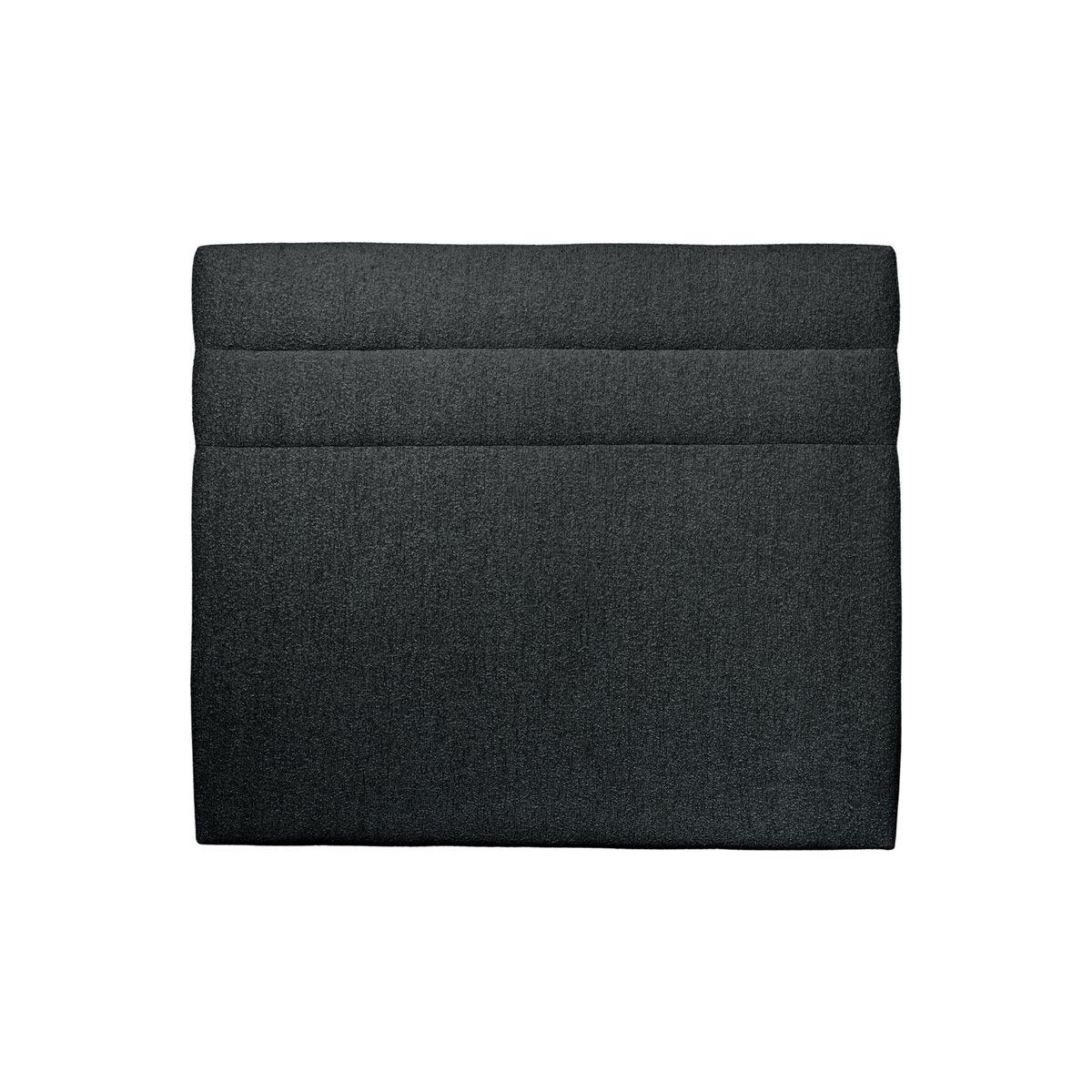 KOPFTEIL Modell Linien – Schwarzer Bouclé-Stoff 180 cm - Beige/Schwarz, Karton/Holz (180/120/10cm) - Sommeil de Plomb