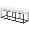 SITZBANK 120/38 cm Stoff Creme - Creme/Schwarz, Textil/Metall (120/46/38cm) - CLP