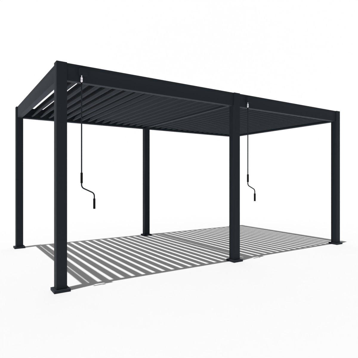 PERGOLA Classic Pavillon Terrassenüberdachung Aluminium 3 x 5,3 M anthrazit - Anthrazit, Metall (300/255/530cm) - WEIDE