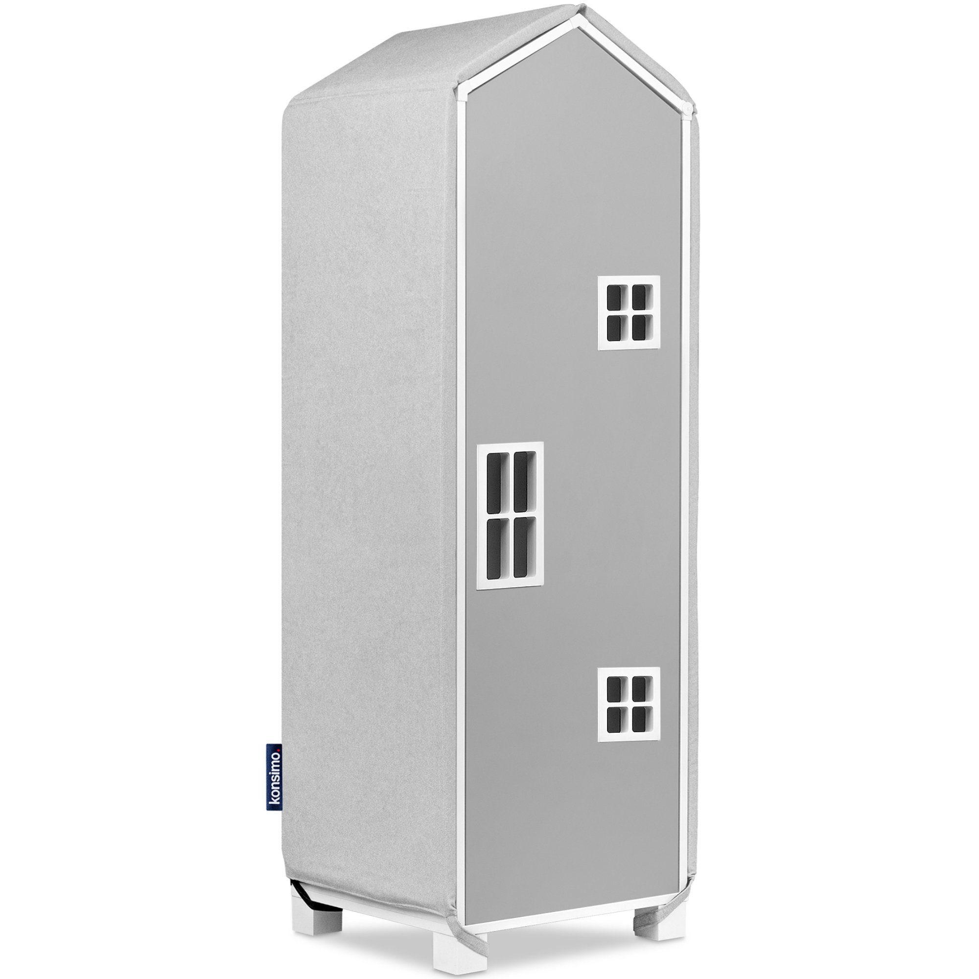 BEZUG-FÜR-KINDERKLEIDERSCHRANK MIRUM Abdeckung, grau - Grau, Textil (173/3/45cm) - KONSIMO®