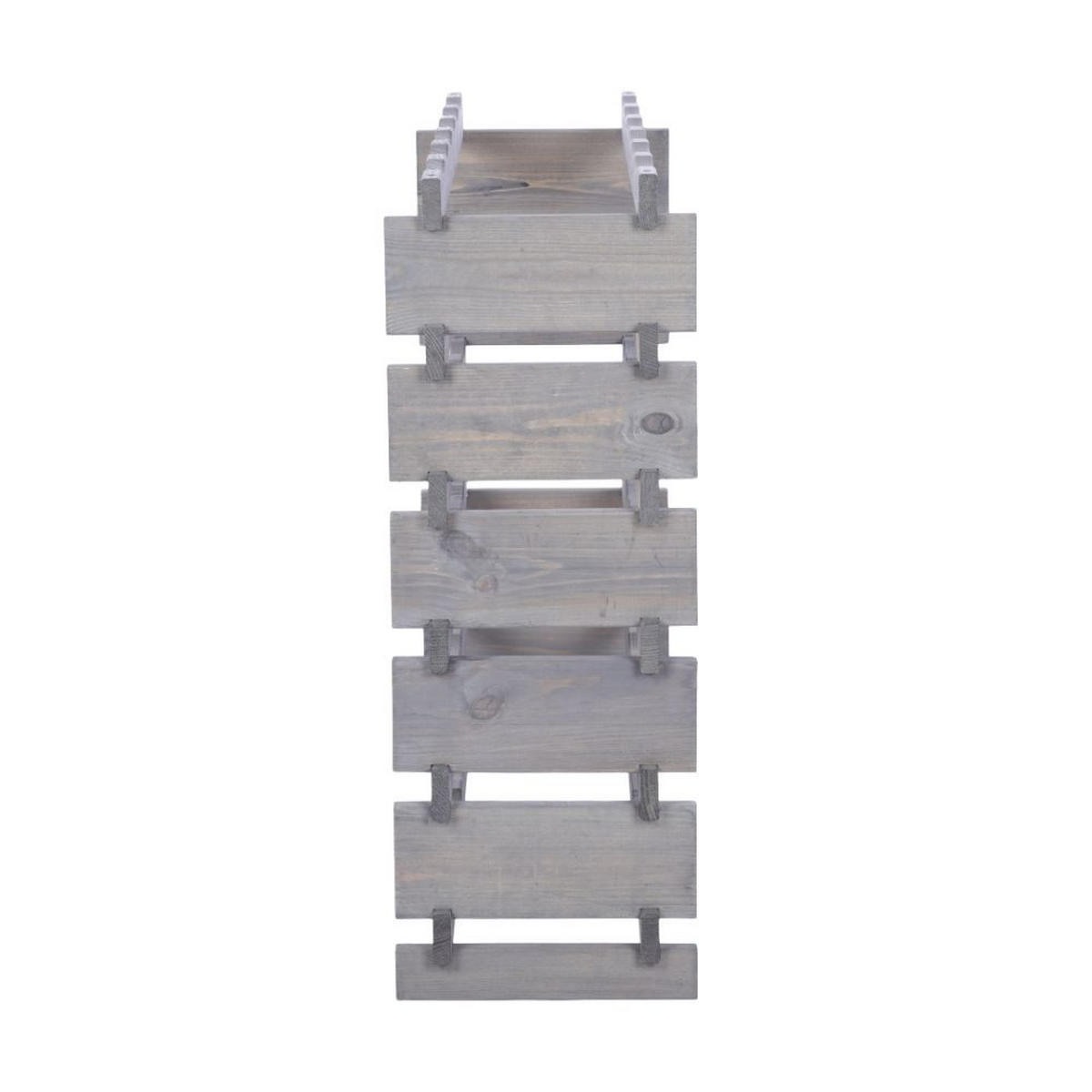 WEINREGAL VINOTECA FLEX PRO HxBxT 79x65x28cm 36 Flaschen auf 6 Ebenen Grau - Grau, Holz (65/79/28cm) - PROREGAL