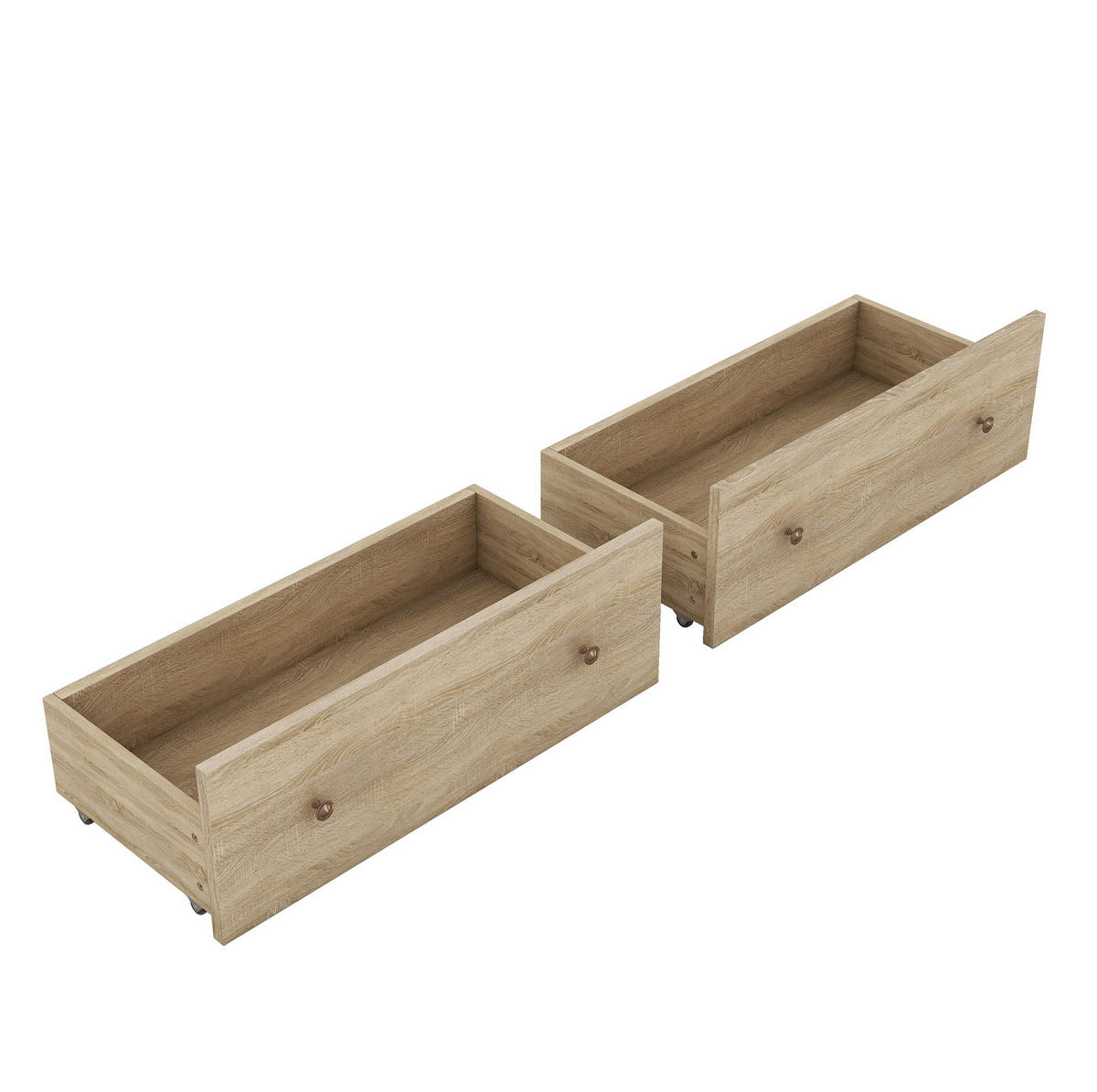 POLSTERBETT aus Spanplatte 160x200 cm in Natur mit USB & Stauraum - Naturfarben, Holzwerkstoff (160/200cm) - Modfu