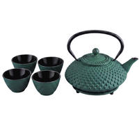 TEEKESSEL Gusseisen mit Sieb Tsuko Grün 1,25 l 20/20/16,5 cm - Grün, Metall (20/20cm) - AROMELIO