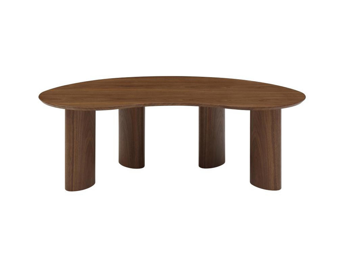 COUCHTISCH mit Walnussfurnier - Dunkles Naturholz - CALYNOR - Naturfarben, Holz (120/70/40cm) - Vente-Unique