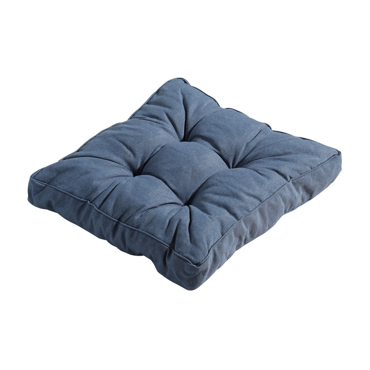 SITZKISSEN Panama 47/47 cm 4er-Set - Blaugrau, Textil (47/8/47cm) - Madison
