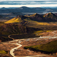 FOTOTAPETE Landschaft 400 x 250 cm - Multicolor, Papier (400/250cm) - Sanders & Sanders