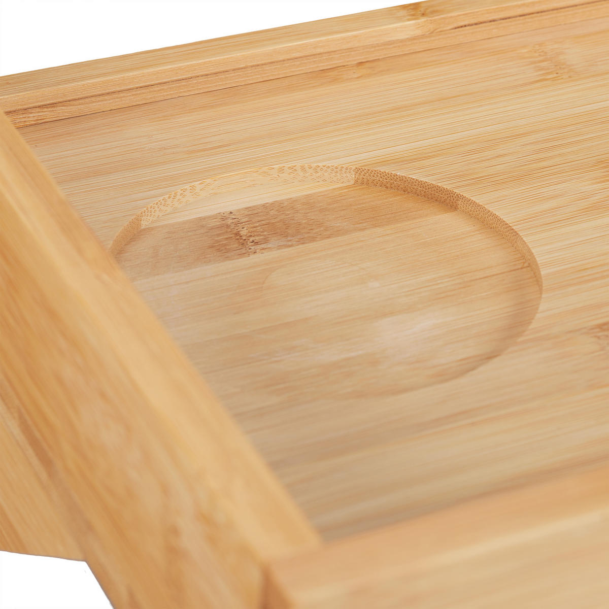 ORGANIZÉR na posteľný stolík - svetlohnedá, kov/drevo - Relaxdays