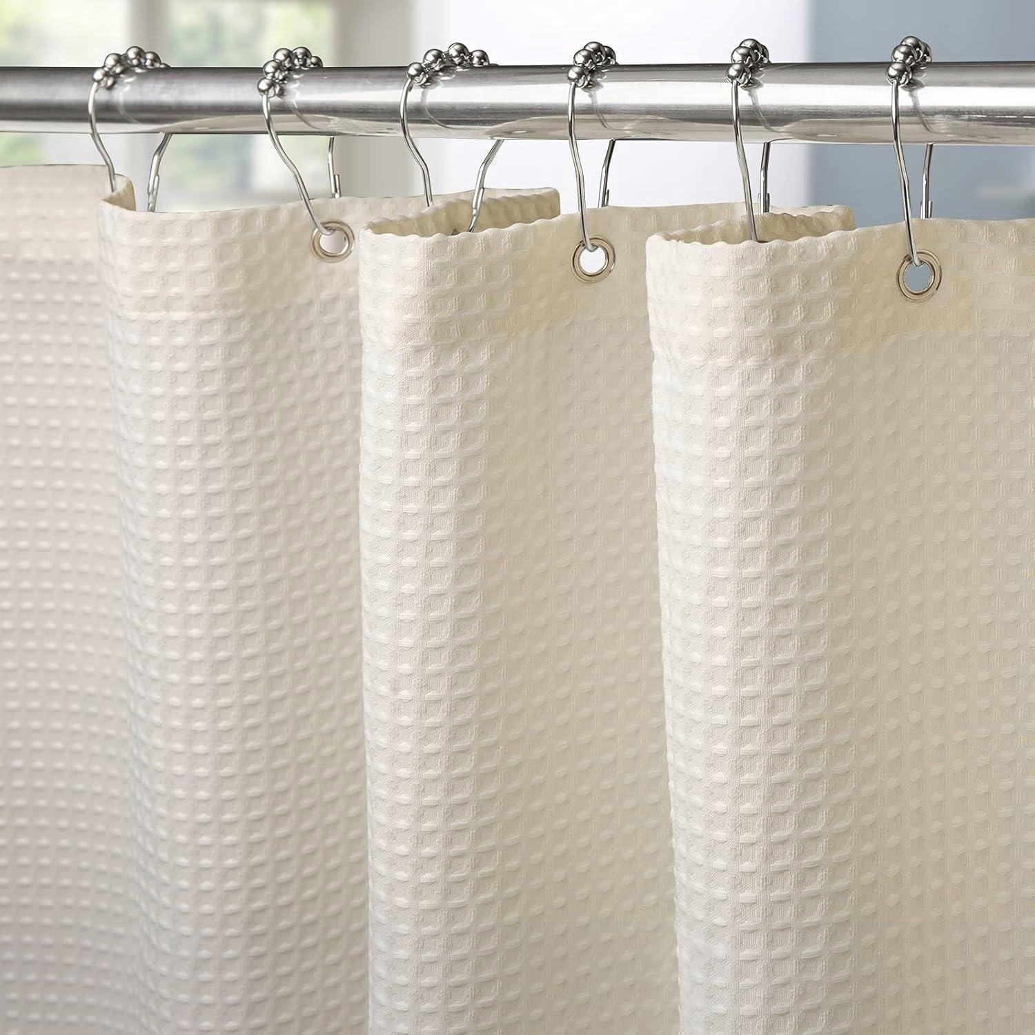 DUSCHVORHANG Waffelstoff Creme 275 x 182 cm - Creme, Textil (275/182cm)
